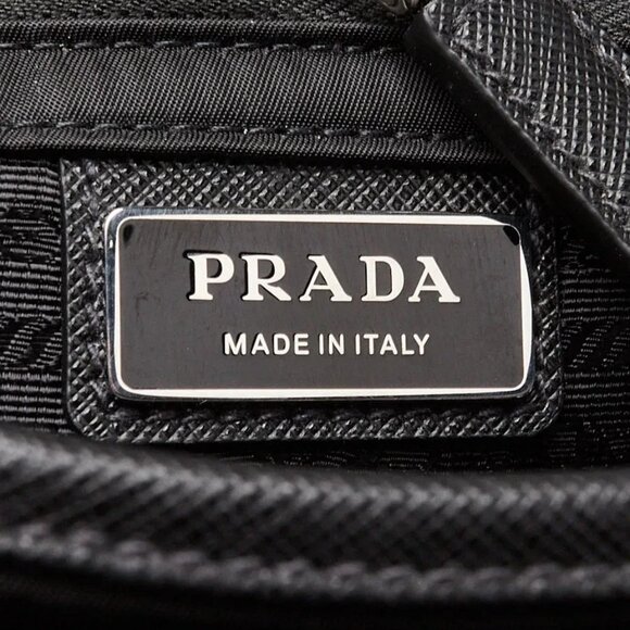 Prada Black Re-Nylon/Saffiano Crossbody Shoulder Bag - 2VD034 - Picture 9 of 12